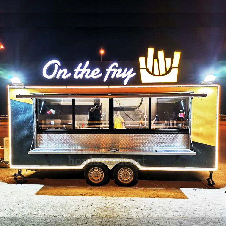 Mobile Food Trailer na May Kagamitan sa Kusina Para sa Pagbebenta ng Frozen Food