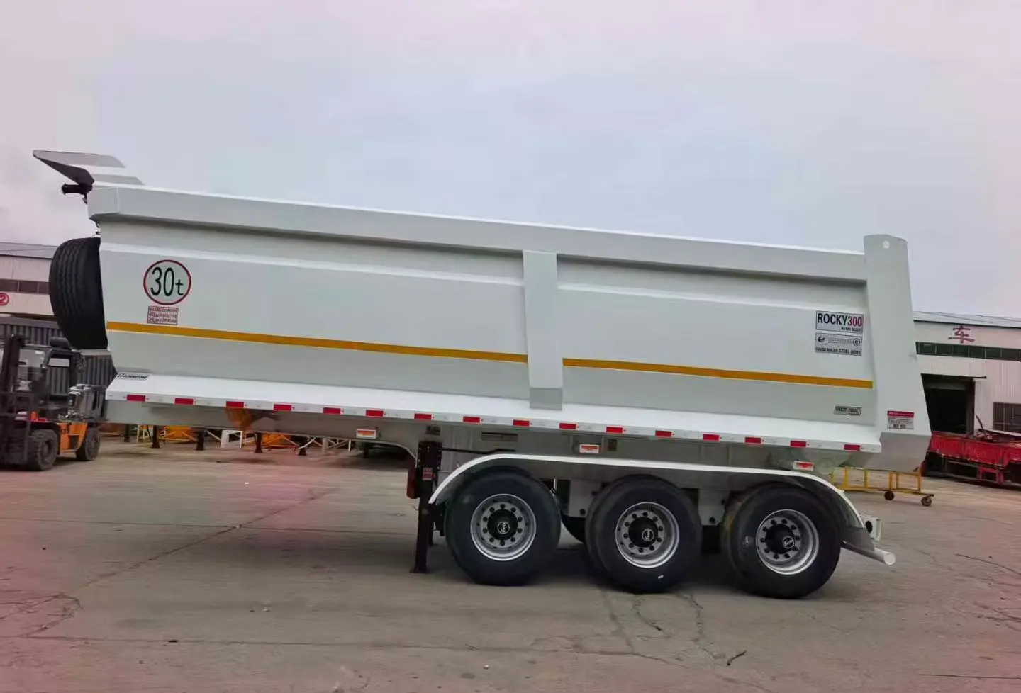 Ginamit na 40ft Flatbed Container Semi Trailer